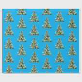 Cadeau Papier d'enveloppement de bocaux de gingembre bleu (Plat)