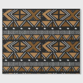 Cadeau Papier d'enveloppement de Bogolan africain imprimé (Plat)