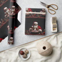 Papier d'enveloppement de bonbon pour le Père Noël