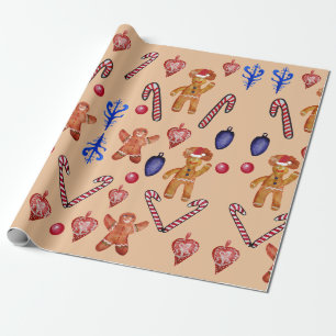 Cadeau Papier d'enveloppement de bonbons de Noël