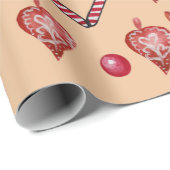 Cadeau Papier d'enveloppement de bonbons de Noël (Coin rond)