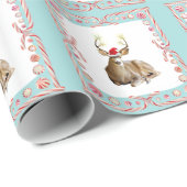 Cadeau Papier d'enveloppement de bonbons de Noël à la men (Coin rond)