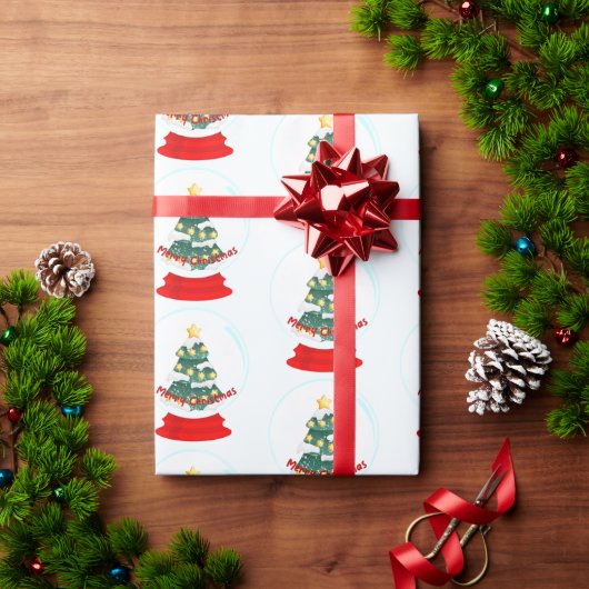 Cadeau Papier d'enveloppement de boule de neige de Noël (Cadeau de vacances)