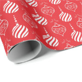 Cadeau Papier d'enveloppement de boules de Noël (Coin rond)
