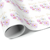 Cadeau Papier d'enveloppement de bouquet pourpre (Coin rond)