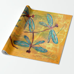 Cadeau Papier d'enveloppement de brouillard de libellule