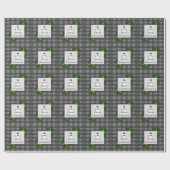 Cadeau Papier d'enveloppement de Buffalo gris Snowman (Plat)