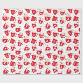 Cadeau Papier d'enveloppement de cacao chaud de vacances (Plat)