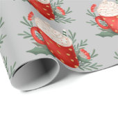 Cadeau Papier d'enveloppement de cacao de Noël (Coin rond)