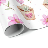 Cadeau Papier d'enveloppement de cactus (Coin rond)