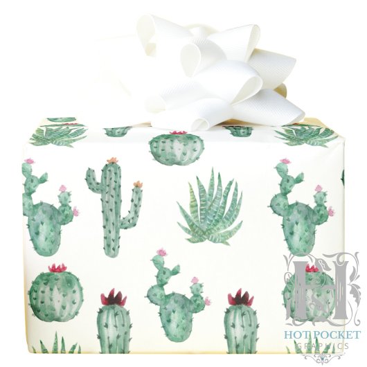 Cadeau Papier d'enveloppement de cactus