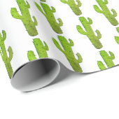 Cadeau Papier d'enveloppement de cactus du désert (Coin rond)