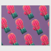 Cadeau Papier d'enveloppement de cactus roses (Plat)