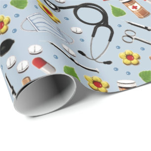 Cadeau Papier d'enveloppement de cadeaux pour infirmière