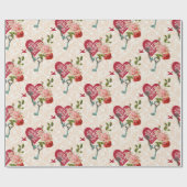 Cadeau Papier d'enveloppement de cadeaux romantique pour  (Plat)