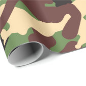 Cadeau Papier d'enveloppement de Camo (Coin rond)