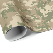 Cadeau Papier d'enveloppement de camo numérique (Coin rond)
