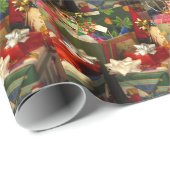 Cadeau Papier d'enveloppement de Camo présent Noël (Coin rond)