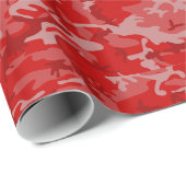 Cadeau Papier d'enveloppement de camo rouge (Coin rond)