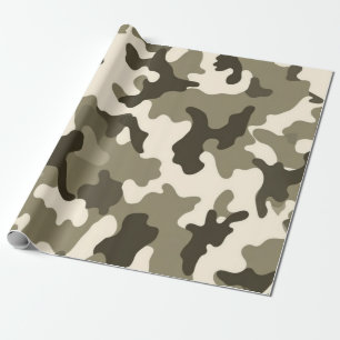 Cadeau Papier d'enveloppement de Camo Rustique Désert