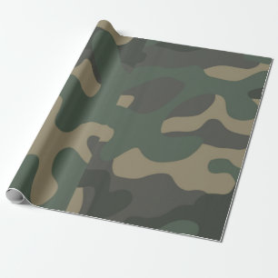 Cadeau Papier d'enveloppement de camo vert, Cadeaux, Anni