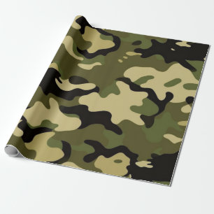 Cadeau Papier d'enveloppement de camouflage vert classiqu