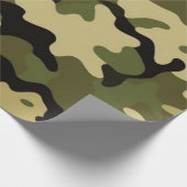 Cadeau Papier d'enveloppement de camouflage vert classiqu (Coin)