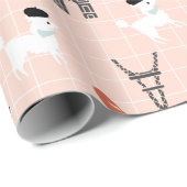 Cadeau Papier d'enveloppement de caniche français (Coin rond)