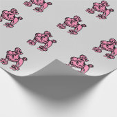 Cadeau Papier d'enveloppement de caniche rose (Coin)