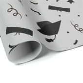 Cadeau Papier d'enveloppement de capuchon noir (Coin rond)