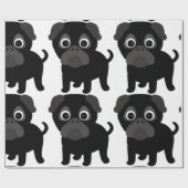 Cadeau Papier d'enveloppement de Carlin noir (Plat)