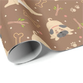 Cadeau Papier d'enveloppement de carlins (Coin rond)