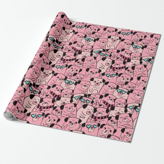 Cadeau Papier d'enveloppement de carlins (Déroulé)