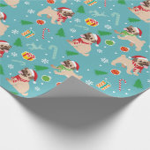 Cadeau Papier d'enveloppement de Carlins de Noël (Coin)