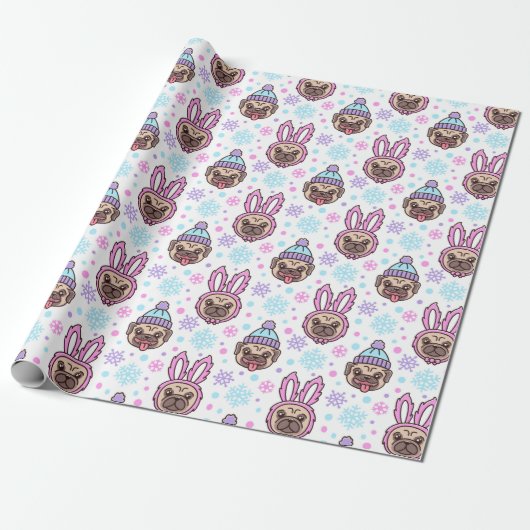 Cadeau Papier d'enveloppement de Carlins de Noël (Déroulé)
