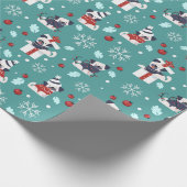 Cadeau Papier d'enveloppement de Carlins de Noël (Coin)