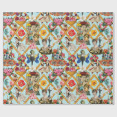 Cadeau Papier d'enveloppement de carreaux antiques (Plat)