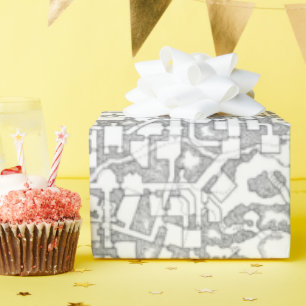 Cadeau Papier d'enveloppement de carte de donjon D&D