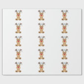 Cadeau Papier d'enveloppement de cerfs de Noël (Plat)