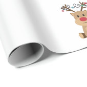 Cadeau Papier d'enveloppement de cerfs de Noël (Coin rond)