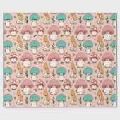 Cadeau Papier d'enveloppement de champignons (Plat)