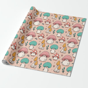 Cadeau Papier d'enveloppement de champignons