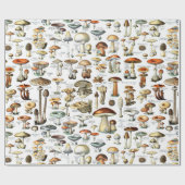 Cadeau Papier d'enveloppement de champignons botaniques v (Plat)