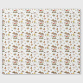 Cadeau Papier d'enveloppement de champignons d'aquarelle  (Plat)