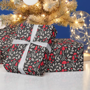Cadeau Papier d'enveloppement de champignons de Noël