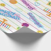 Cadeau Papier d'enveloppement de Chanukah "Parti Hanoukka (Coin)