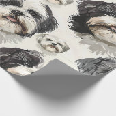 Cadeau Papier d'enveloppement de charme Shih Tzu (Coin)