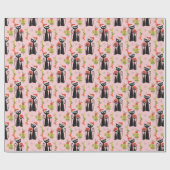 Cadeau Papier d'enveloppement de chat de Noël MCM Chat at (Plat)