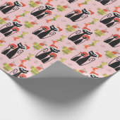 Cadeau Papier d'enveloppement de chat de Noël MCM Chat at (Coin)