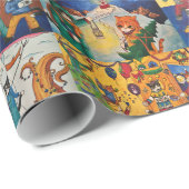 Cadeau Papier d'enveloppement de chats 1 (Coin rond)